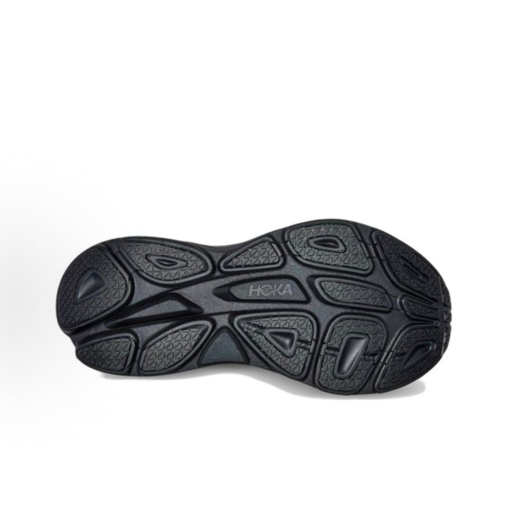 HOKA ONE ONE Bondi 8 Men’s Mesh Running & Commuter Shoes – Lightweight, Cushioned, Low-Top, Urban Casual – Black/Grey, Wide Fit