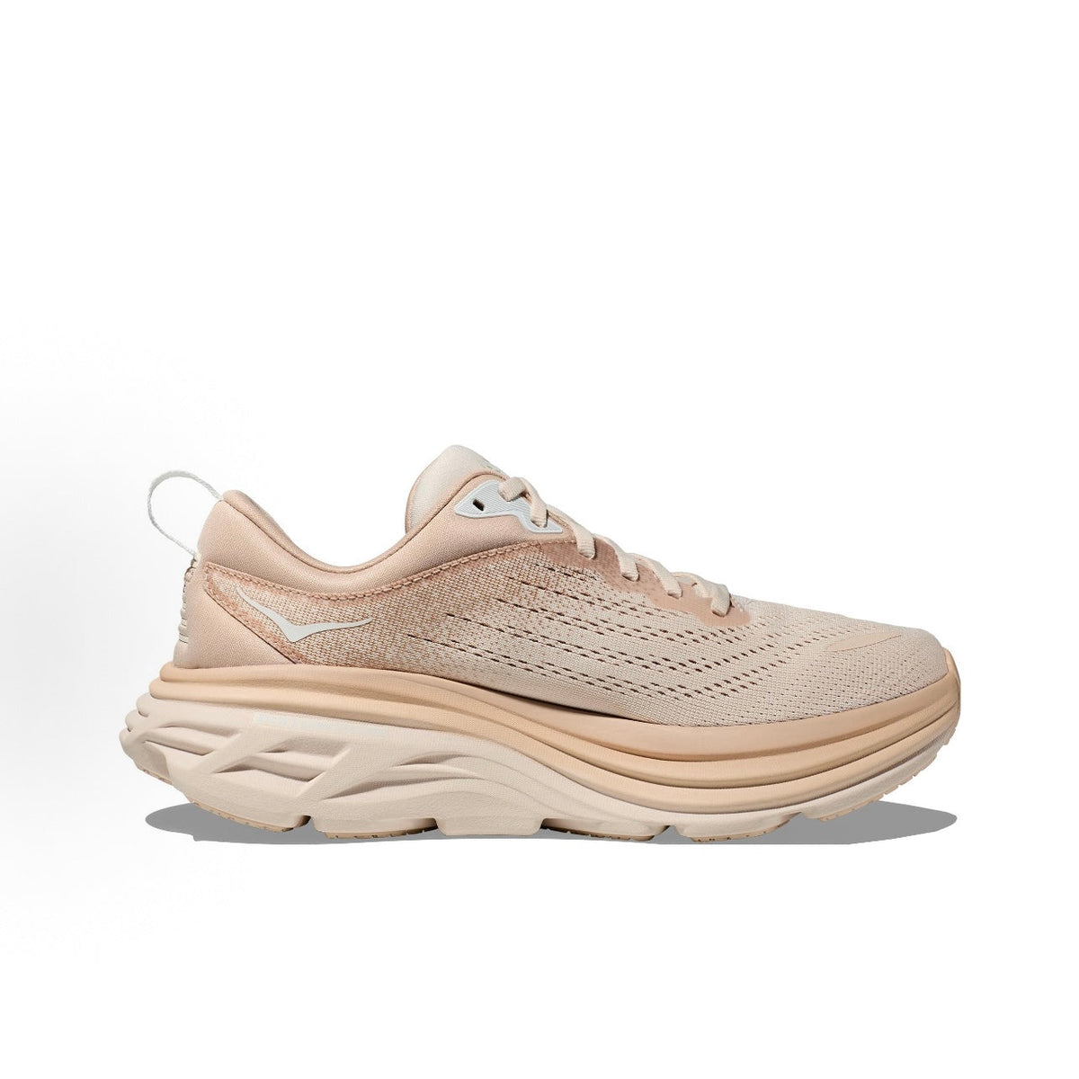 HOKA ONE ONE Bondi 8 Men's Low-Top Running Shoes – Versatile and Comfortable, Featuring Textile and Synthetic Leather for Support and Balance – Quicksand Colorway
